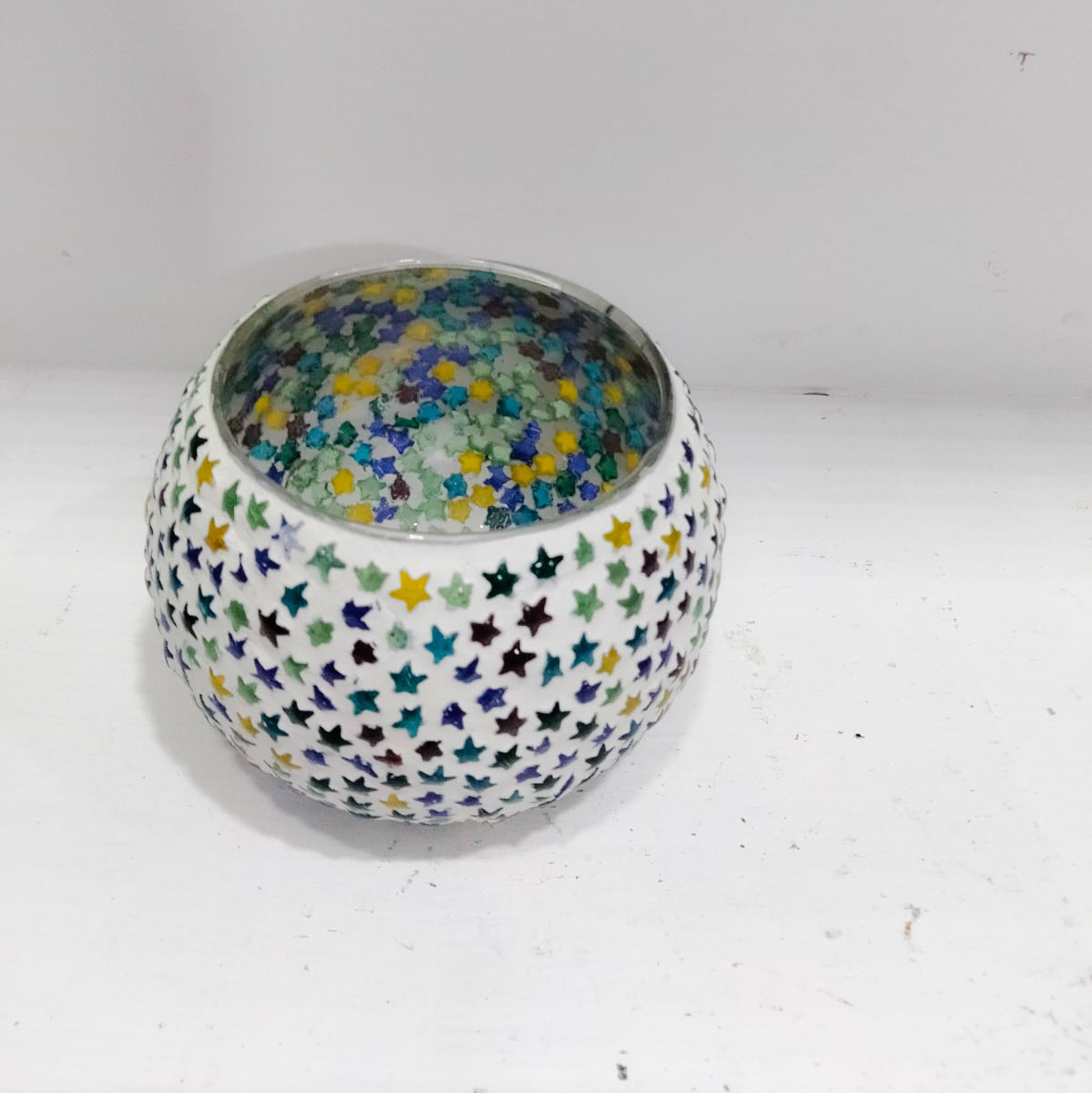 Custom made Mosaic Glass candle votive holders and votives suitable for home decoration stores