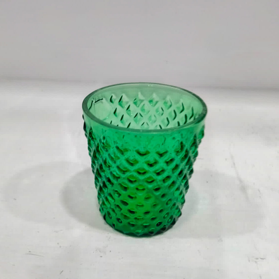 Empty Matte Frosted Green Blue Top Glass Candle Jar votive candle holder Making for decoration