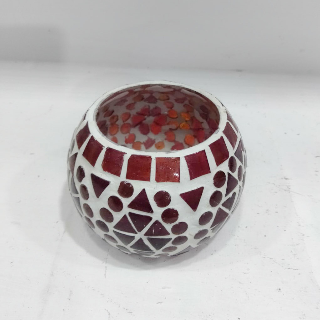 Custom made Mosaic Glass candle votive holders and votives suitable for home decoration stores