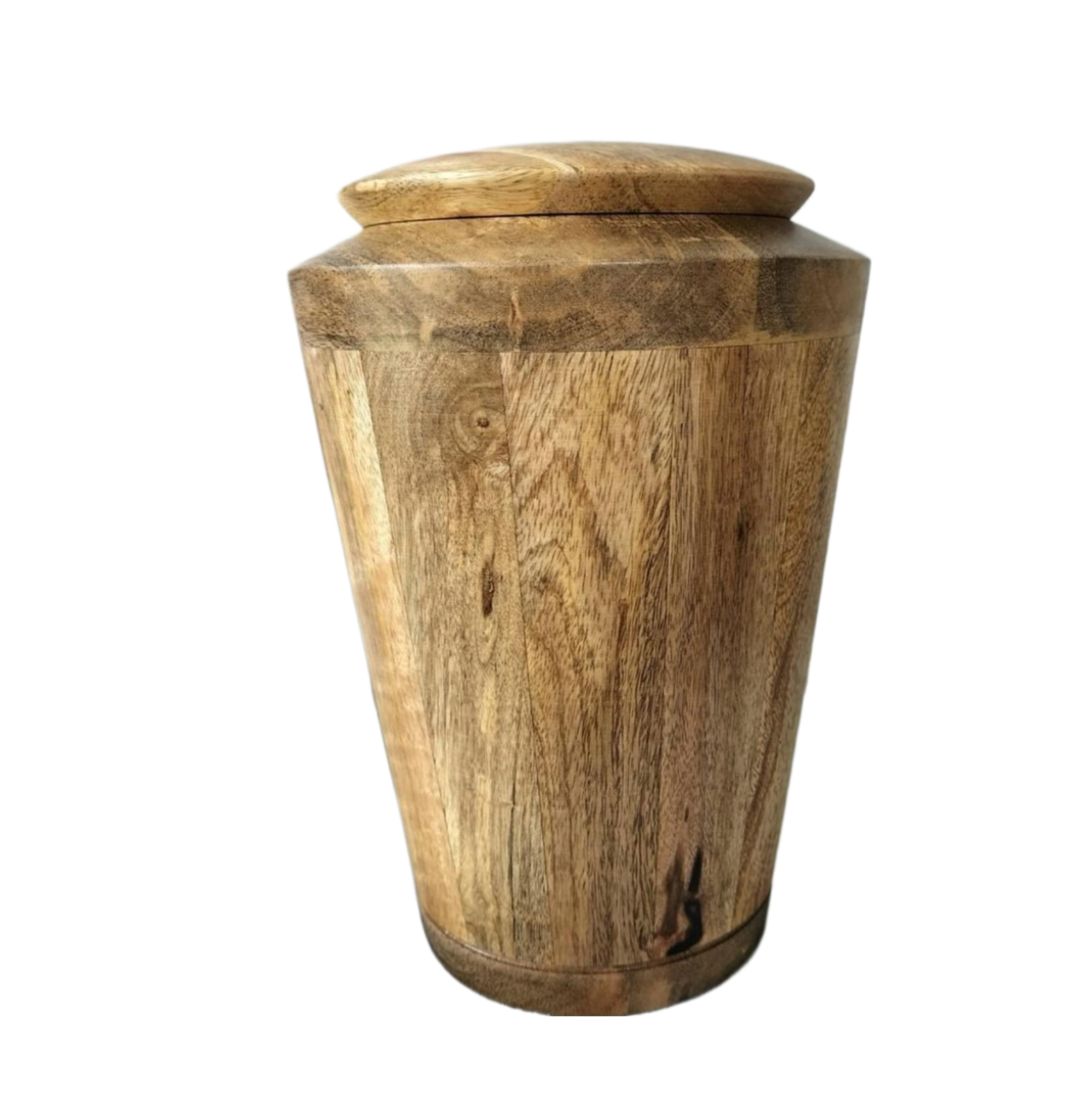 Round Wood Cremation Urn For Human Ashes Wooden Urn For Funeral Purpose best selling handcrafted