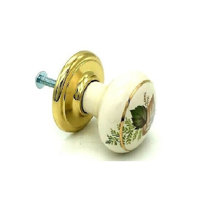 Floral print Furniture Handles Pulls Wardrobe Dresser Knobs Cupboard Cabinet Drawer Knobs Available at Wholesale Price