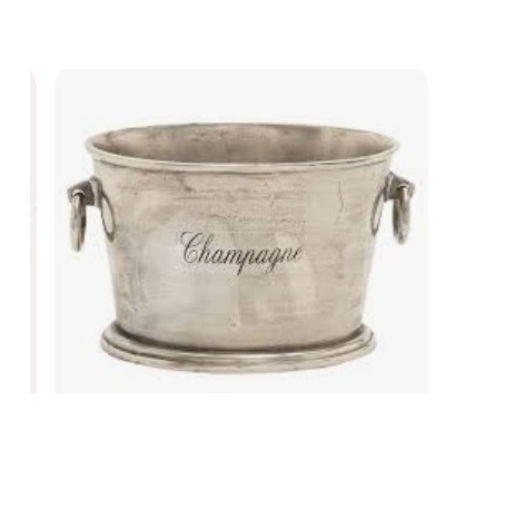 Customize Party Metal Aluminum Casted Champagne wine Bucket With Ring Handles Metal Decoration Stand ice bucket