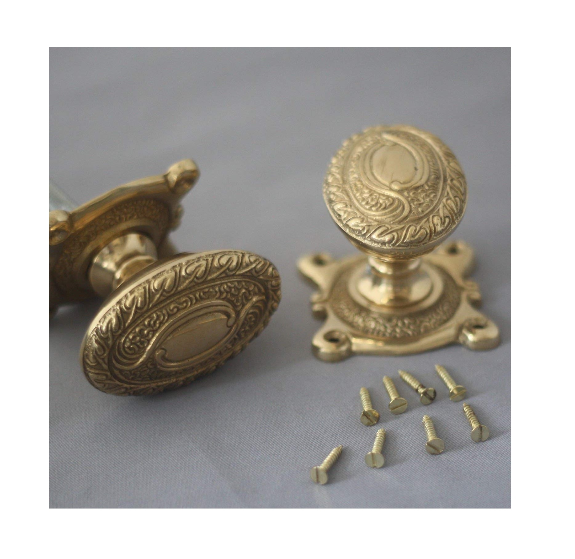 Top Ranking Brass Door Knobs Designer Gold Polished Knobs Handmade Elegant Metal Knobs Wholesale Bulk India Manufacturer