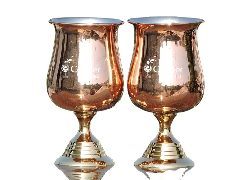 Modern Design Copper Antique Wine Goblet for Wine and other Drinks Manufacturer and Exporter from India With Low Prices