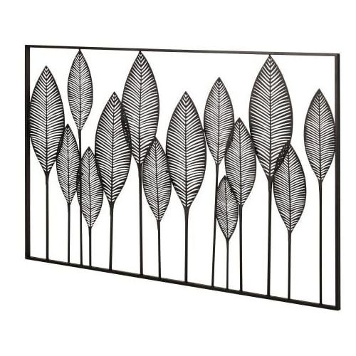 Wholesale Modern Metal Leaf Wall Decoration Hanging Arts Crafts Wall Gold Indian handmade Decorative Rectangle Flower Home