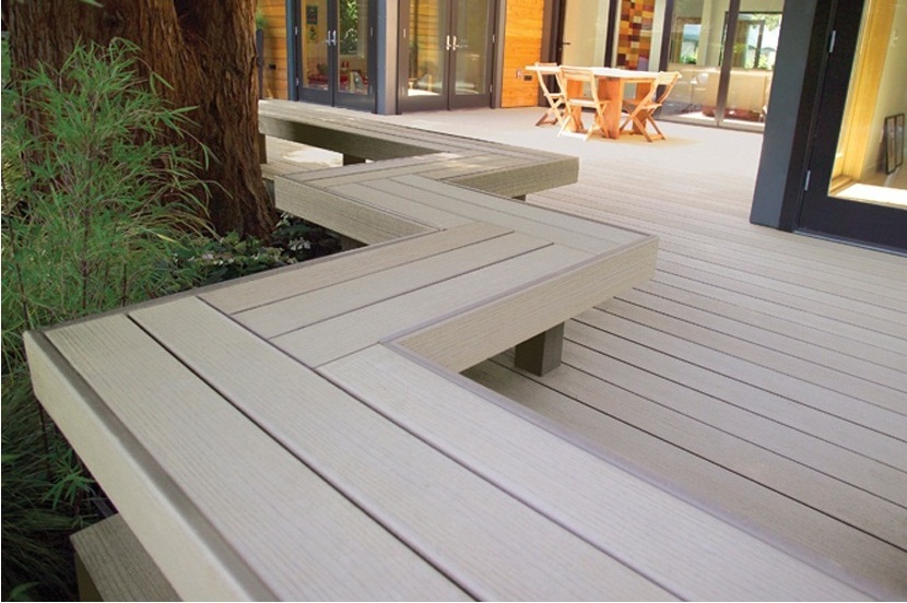 Best quality 3D embossing WPC decking flooring Outdoor Waterproof white WPC composite decking