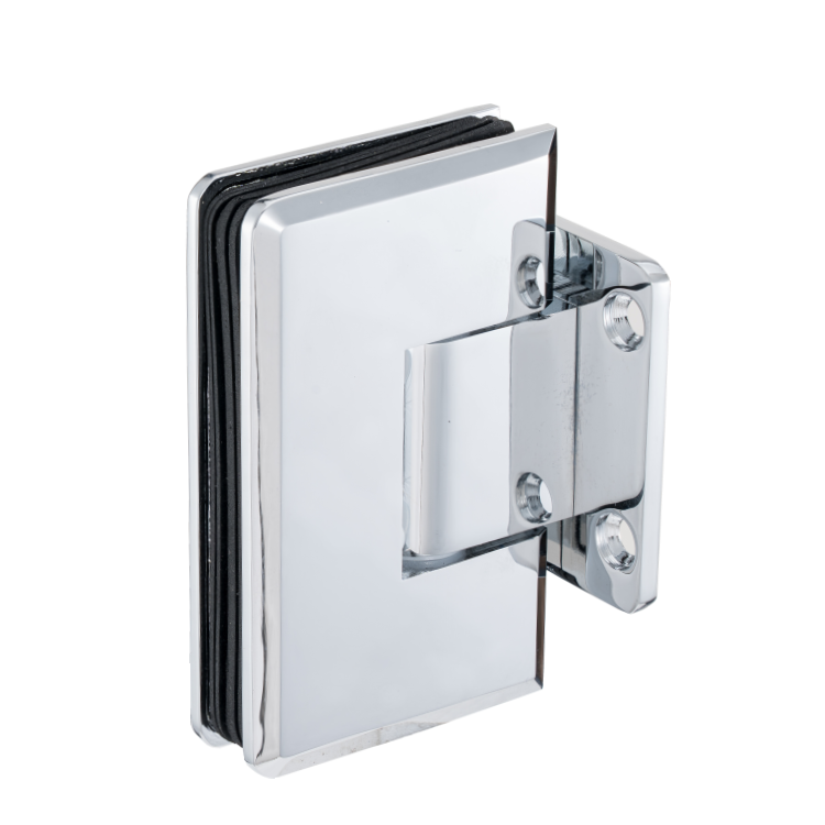 Glass shower door hinge fitting bevel edge glass wall hinge 90 degree chrome glass shower door hinges