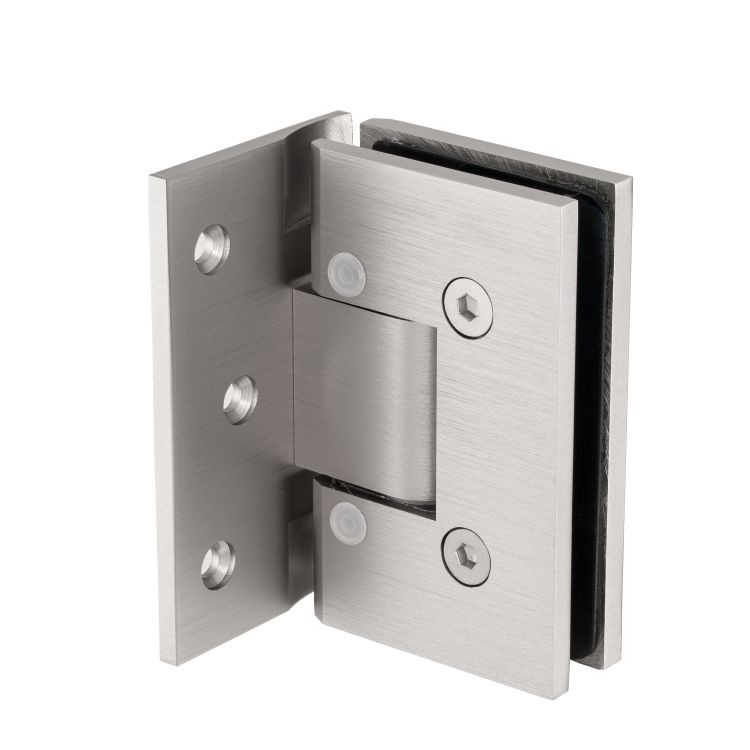 Decormate brass pivot hinges for glass doors 90 degree brushed wall to glass hinge sliding door shower hinge