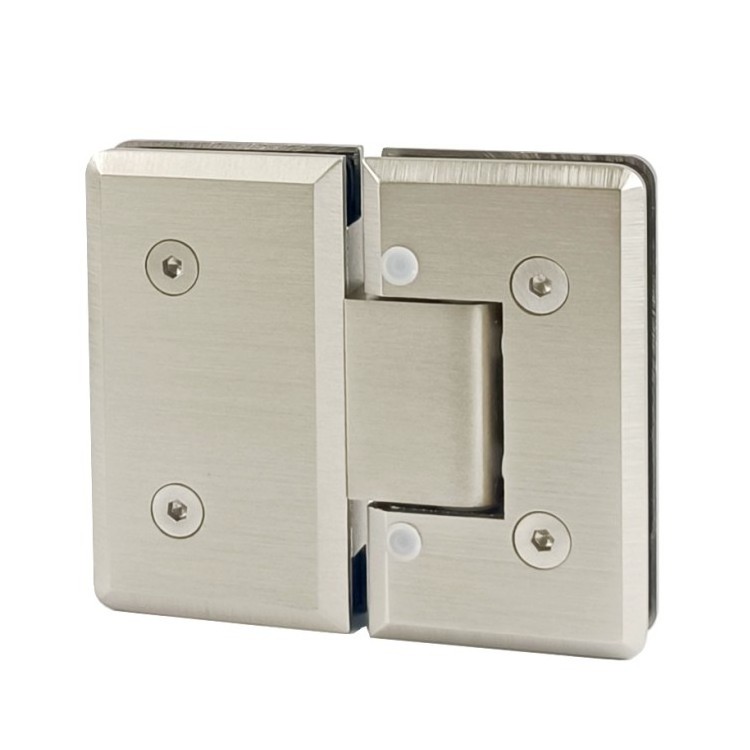 Decormate Brushed Nickel Brass Hinge 180 degree adjustable shower hinge