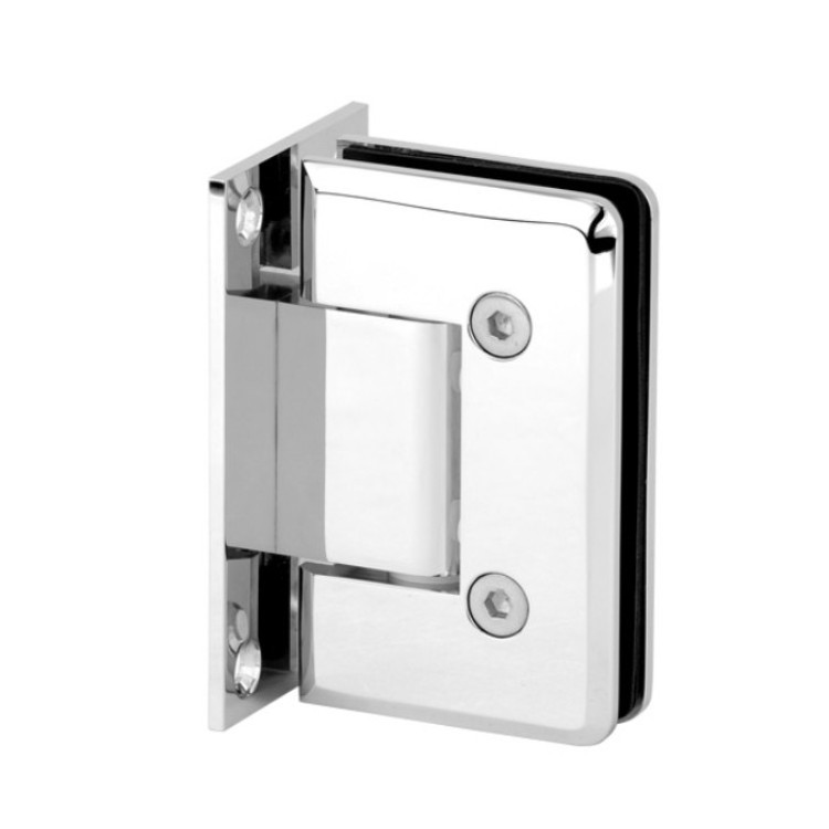 Polished Chrome Finished Shower Gate Hardware 90 Degrees Opening Angle Shower Room Doors Hinge Replacement Parts