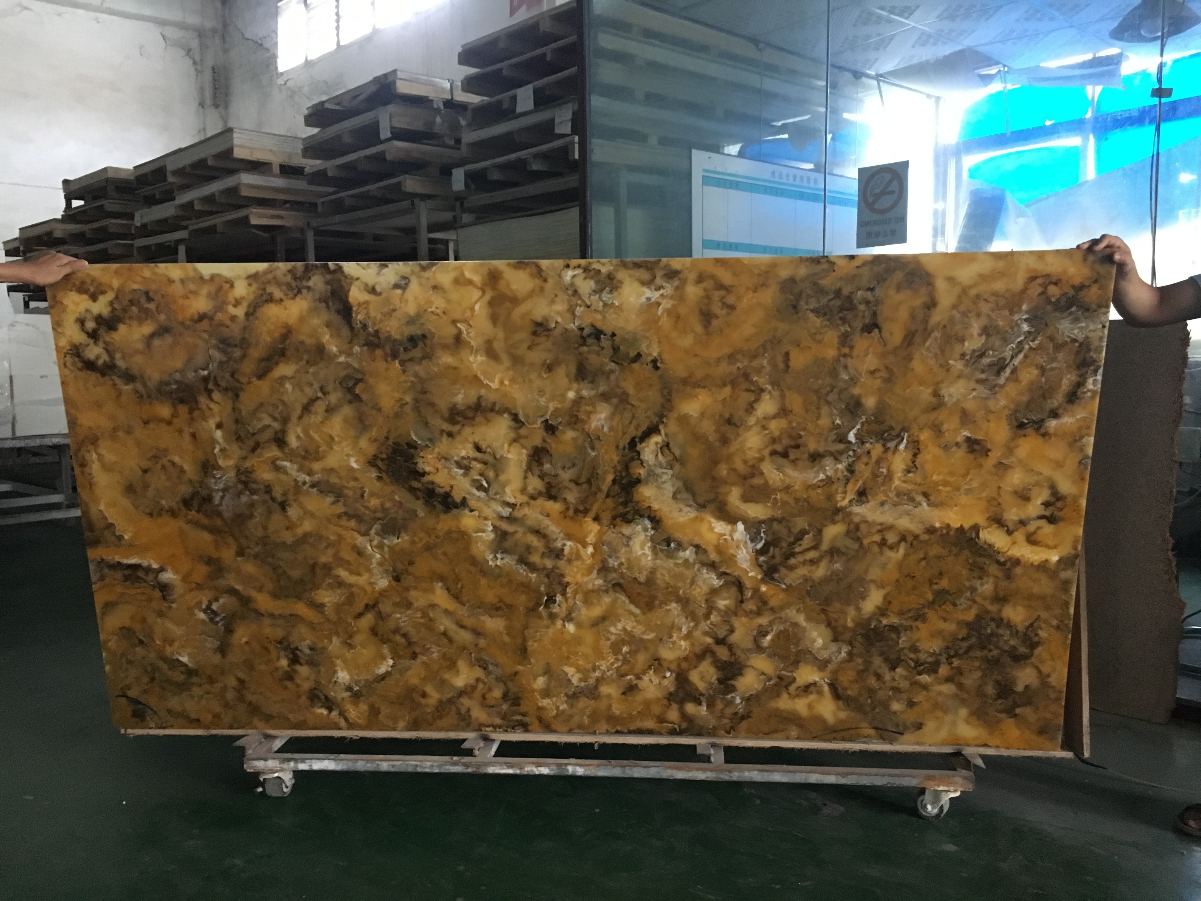 Luxury design popular color translucent artificial marble onyx sheets  interior wall panel