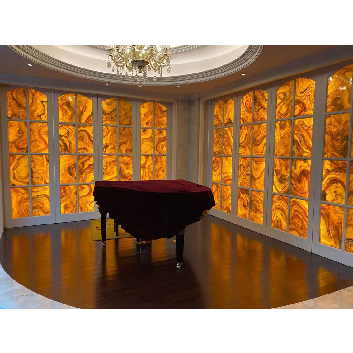 Luxury design popular color translucent artificial marble onyx sheets  interior wall panel