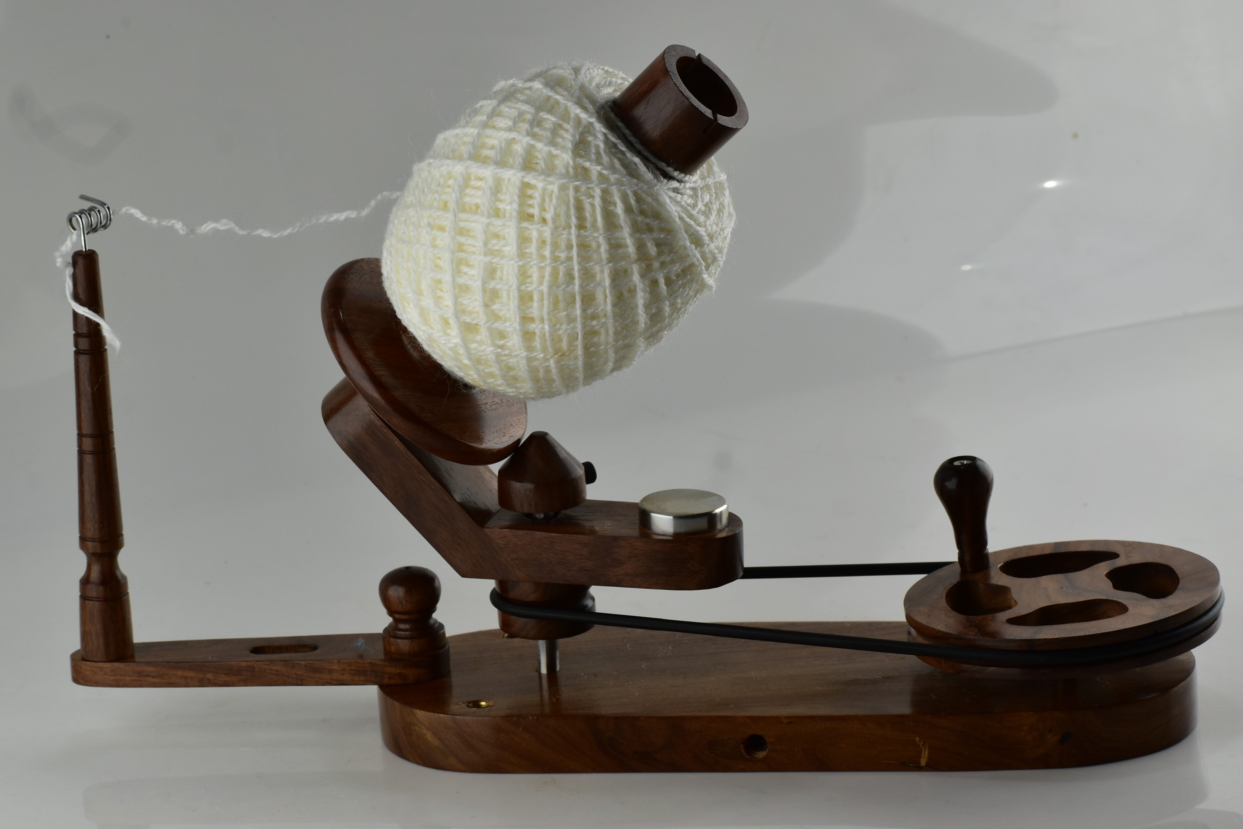 custom made rosewood wooden ball yarn winders with bowl suitable for yarn and fiber stores