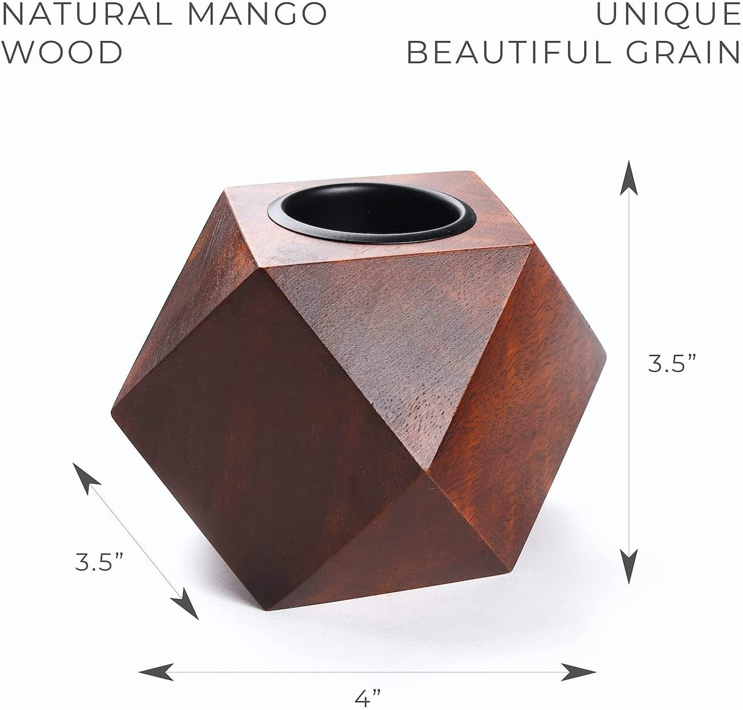 Premium Home Accessories Wooden Decorative Tealight Holder Handmade Best Wooden Candle Holder With Polished  Wooden Geometric