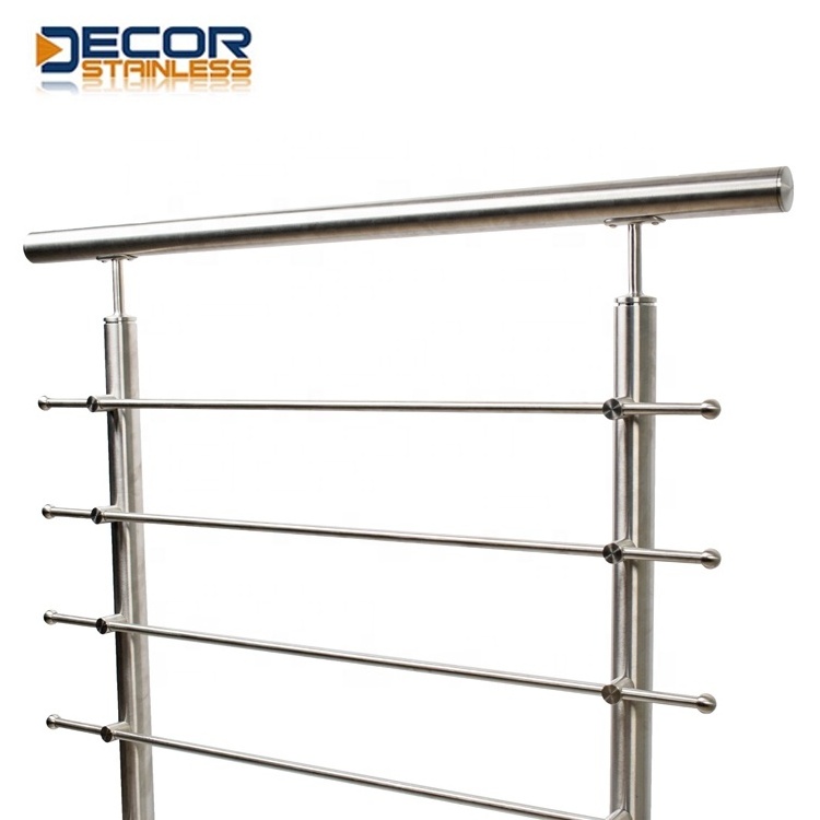 Custom Design Balcony Balustrade  stainless steel Baluster Posts stair railings indoor removable wall mounted