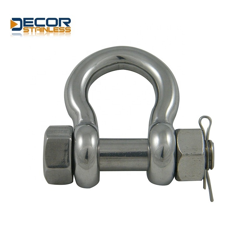 Multi-Specification Highly chemically stable stainless steel First class quality Halyard Shackle With Key Pin and Bar