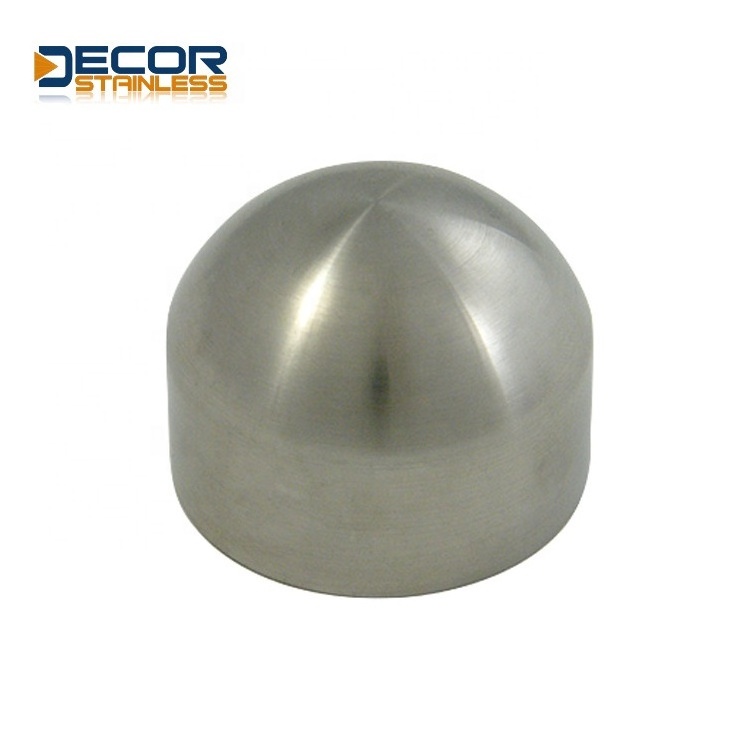 Good corrosion resistance pipe fittings end cap Domehead End Cap Cover stainless steel staircase accessories