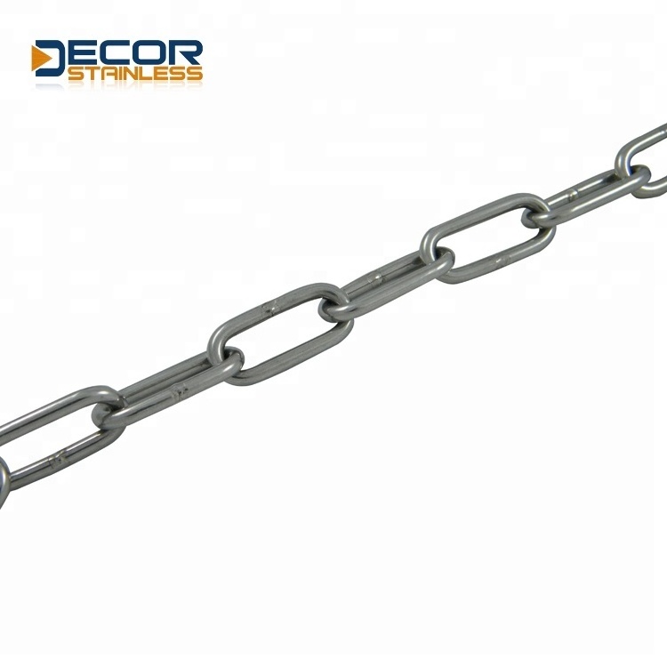 Stainless steel marine grade lifting long and short link chain