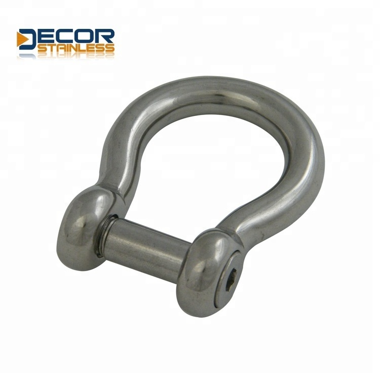 Multi-Specification Highly chemically stable stainless steel First class quality Halyard Shackle With Key Pin and Bar