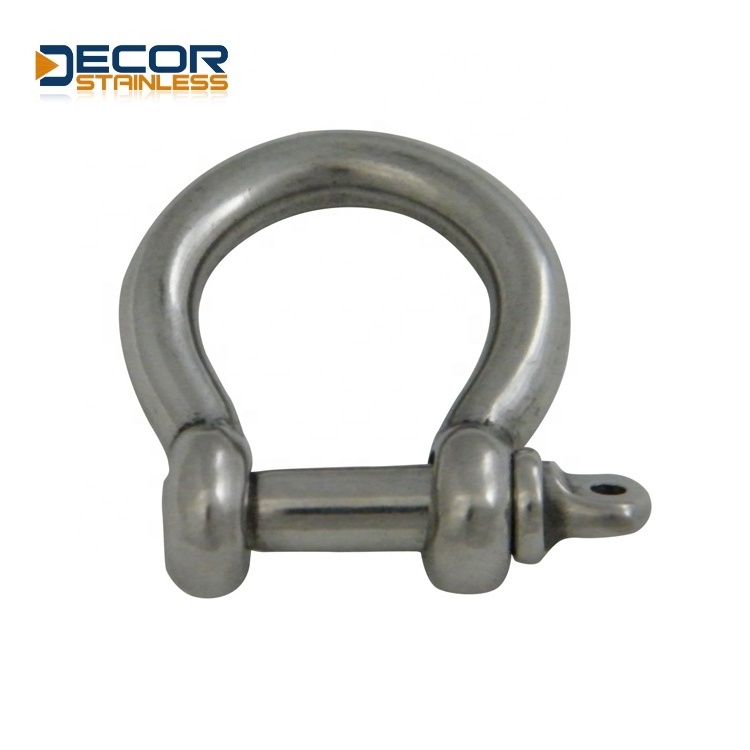 Wholesale stainless steel 316 or 304 Halyard Shackle carbon steel Halyard Shackle With Key Pin & Bar