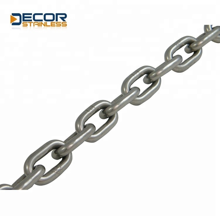 Stainless steel marine grade lifting long and short link chain