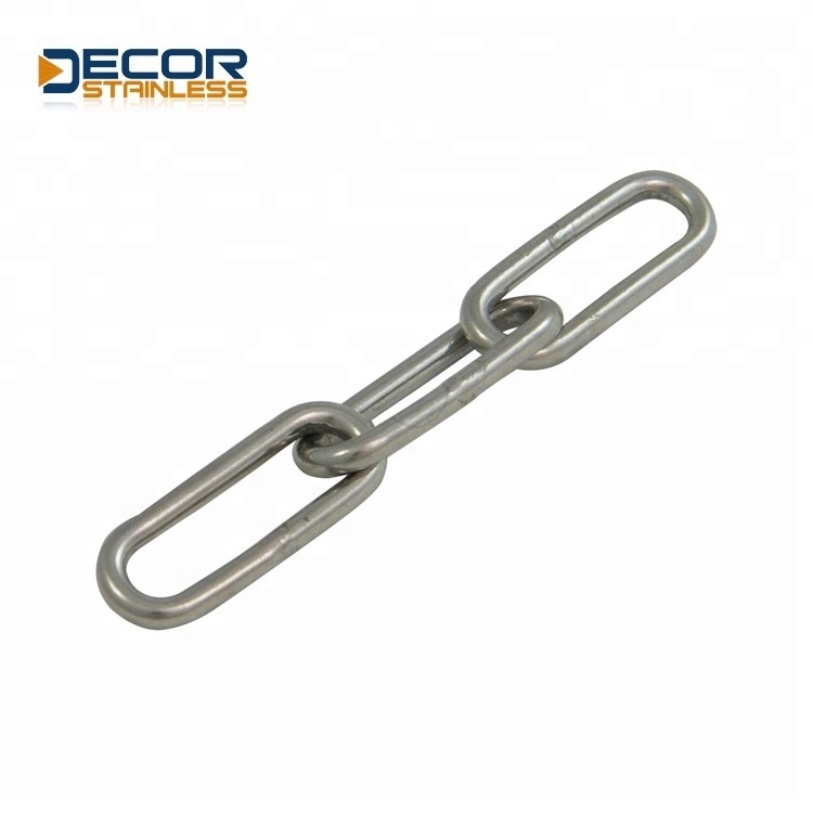 Stainless steel marine grade lifting long and short link chain