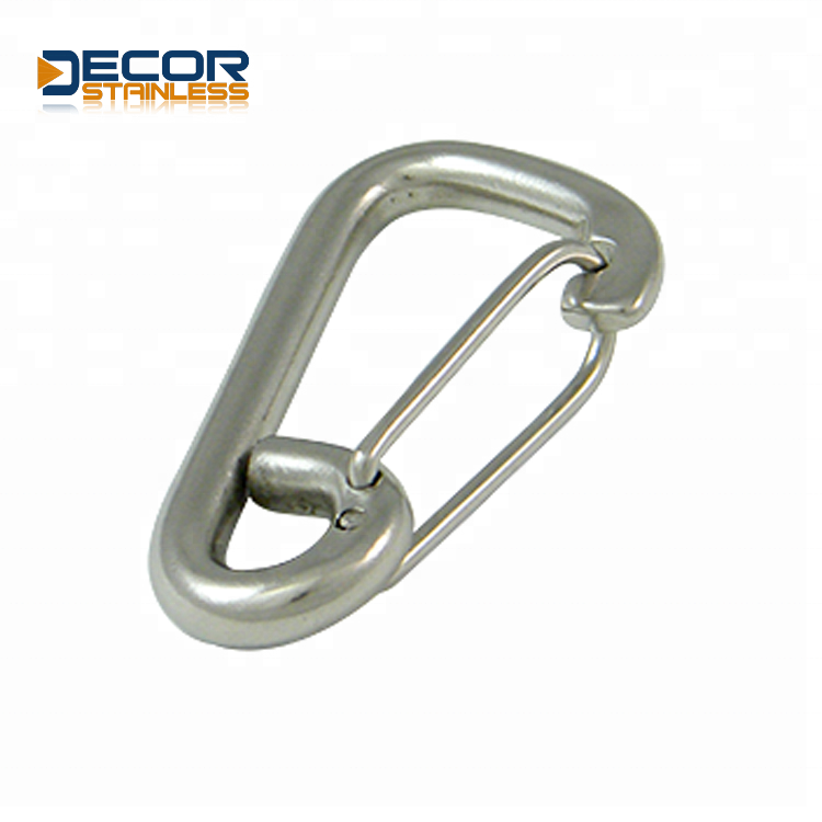 Stainless steel carbine snap hook