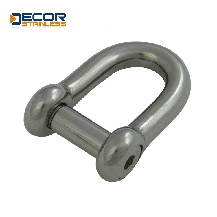 Wholesale stainless steel 316 or 304 Halyard Shackle carbon steel Halyard Shackle With Key Pin & Bar