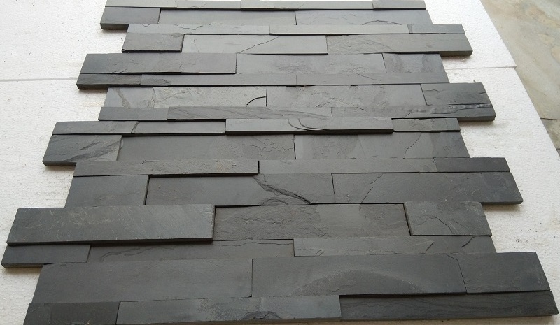 Indian Black Slate Ledger Stone Panels Stacking Stones Indoor Outdoor Decoration Wall Cladding Tiles Rusty Slate Natural Split