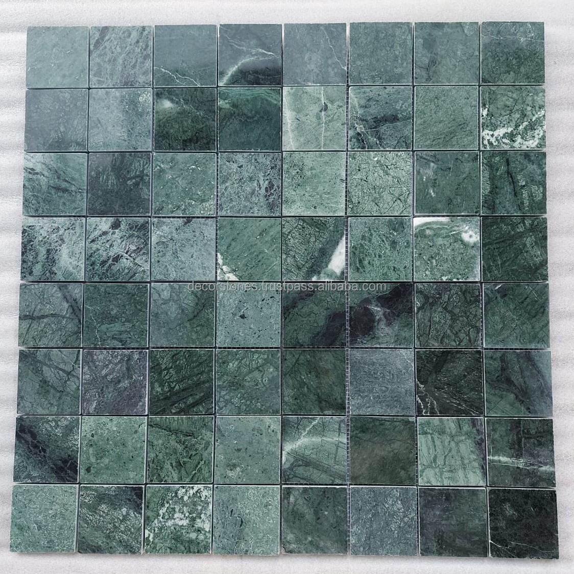 Attractive Indian Green Marble Stone Mosaic Kitchen Backsplash Bathroom Wall Cladding Flooring Swimming Pool Mozaic Tiles