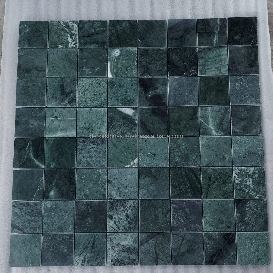 Attractive Indian Green Marble Stone Mosaic Kitchen Backsplash Bathroom Wall Cladding Flooring Swimming Pool Mozaic Tiles