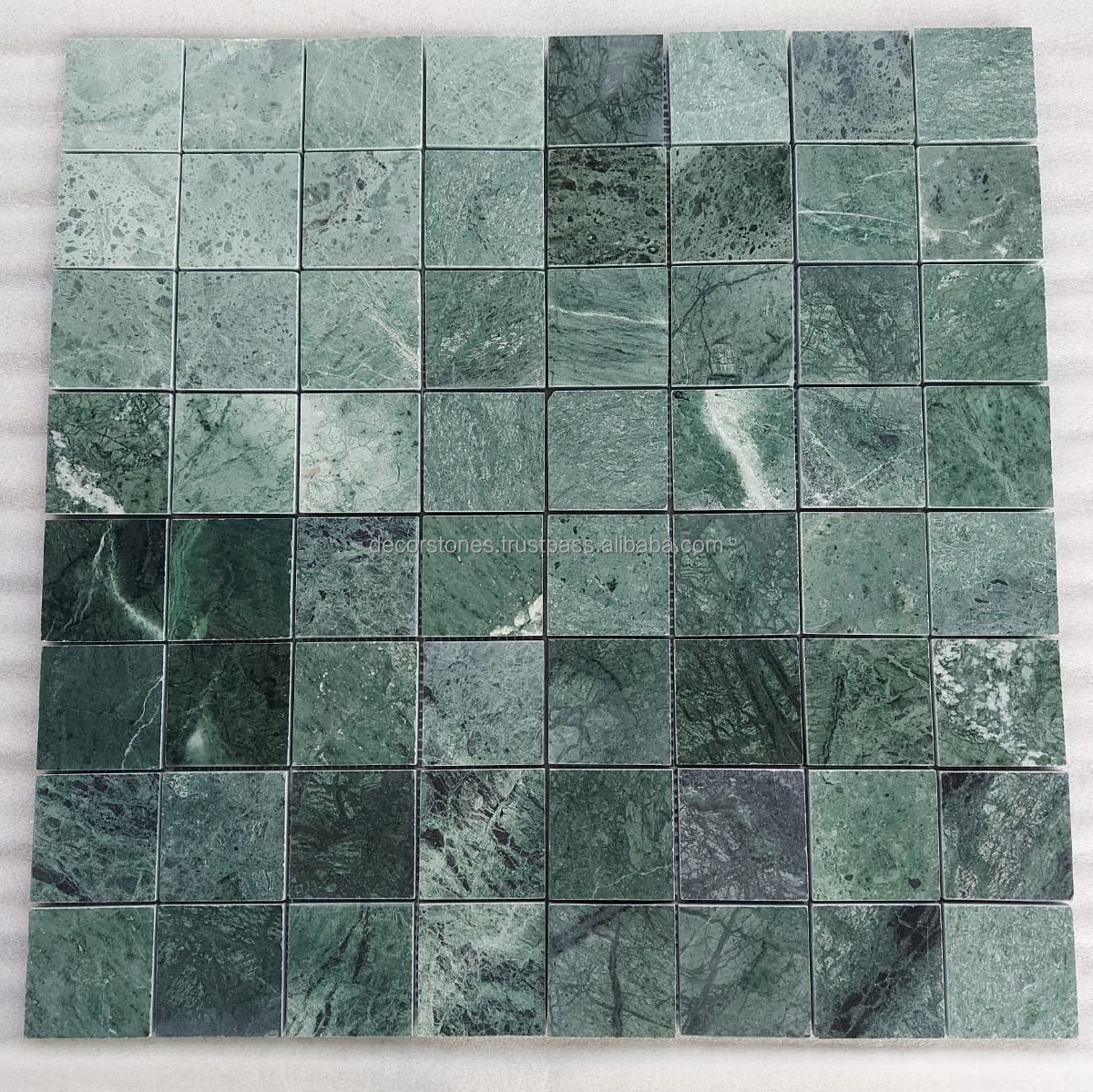 Attractive Indian Green Marble Stone Mosaic Kitchen Backsplash Bathroom Wall Cladding Flooring Swimming Pool Mozaic Tiles