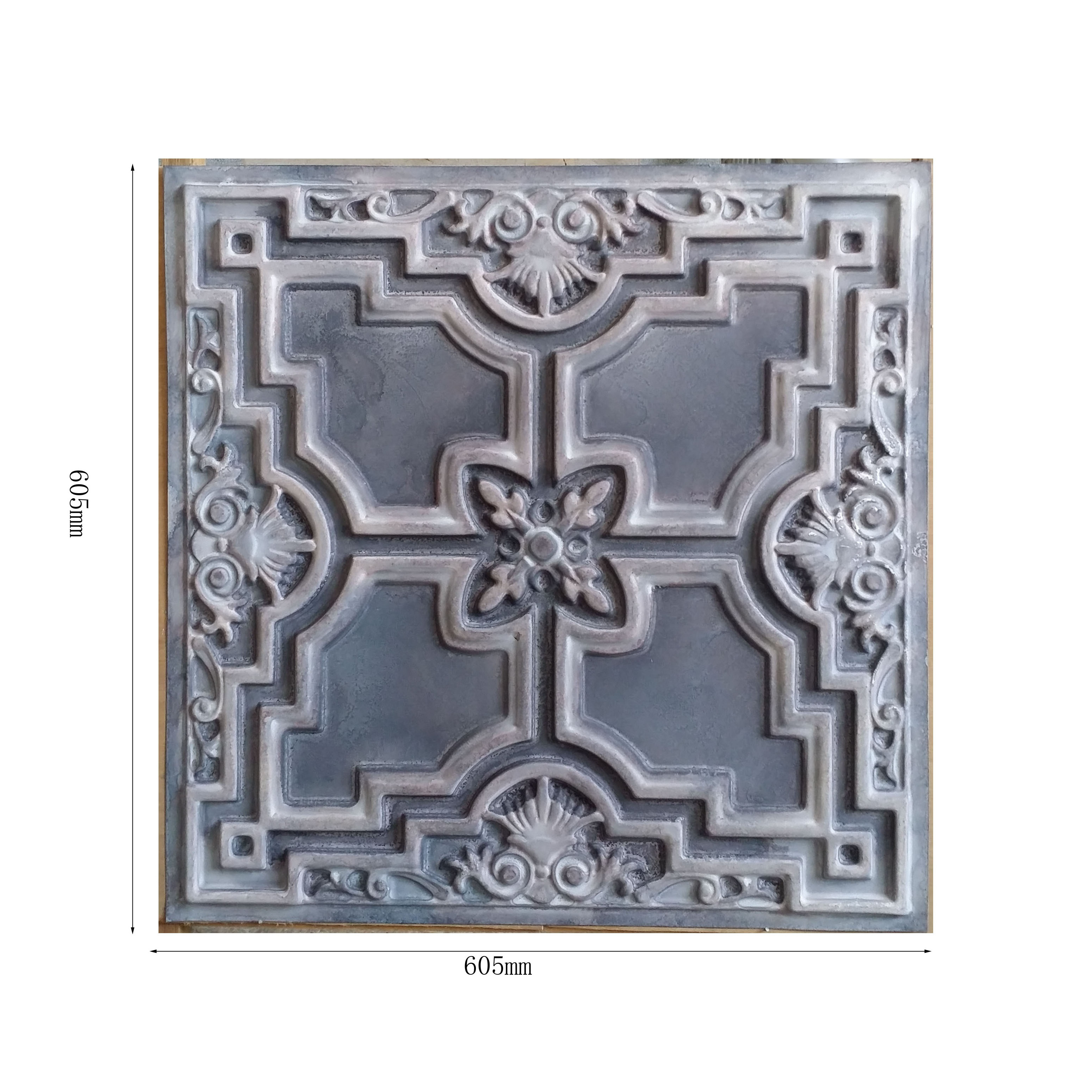 2022 New style PAINTSDECOR old wood gray bar wall panel PL16  faux tin ceiling tile plastic ceiling and wall tiles