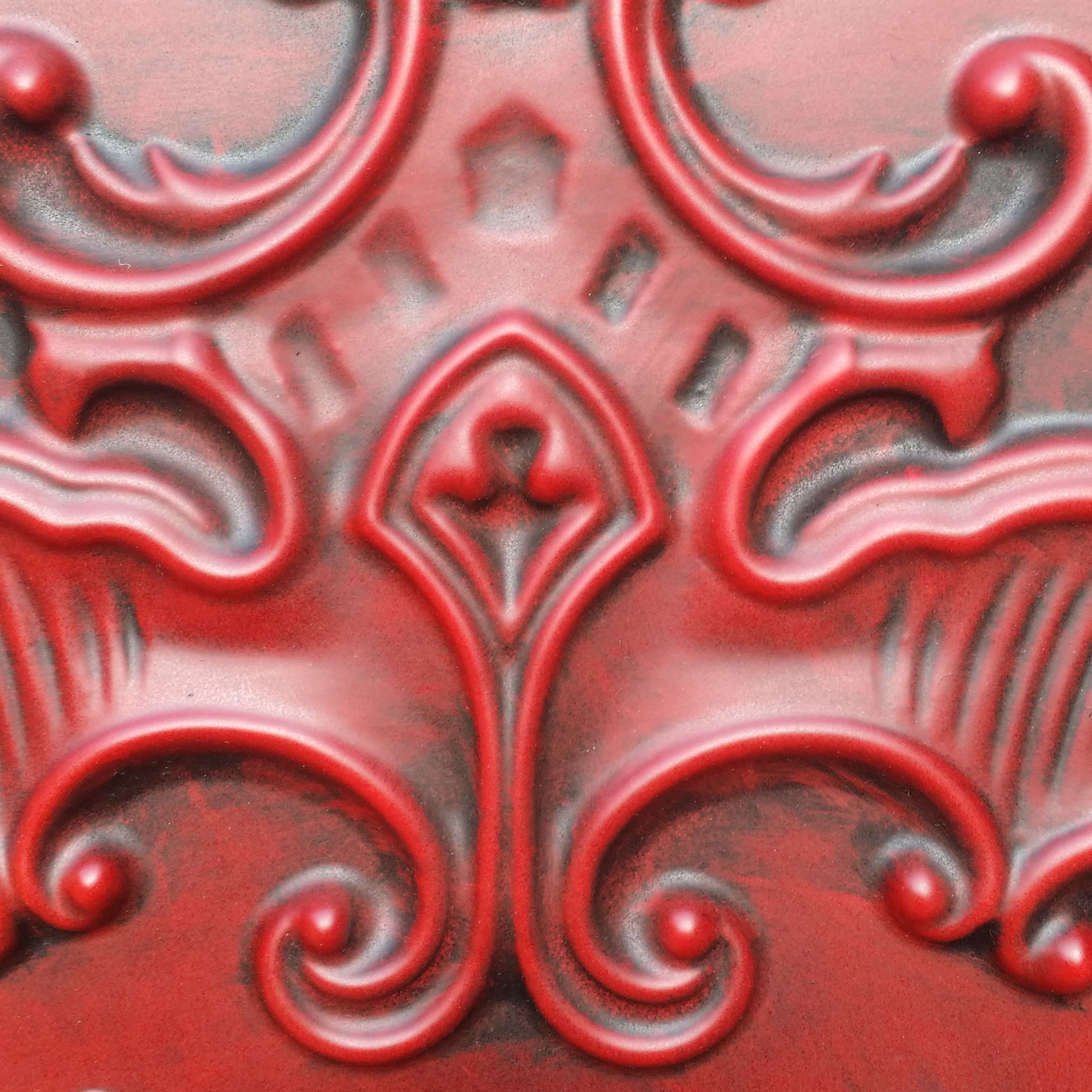 PL19 Faux tin Art Deco style 3D antiques red ceiling tiles drop ceiling tiles and peel and stick ceiling tiles