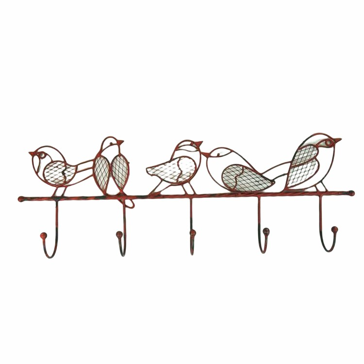 Bird Decor Metal Coat Wall Hook And Hanger