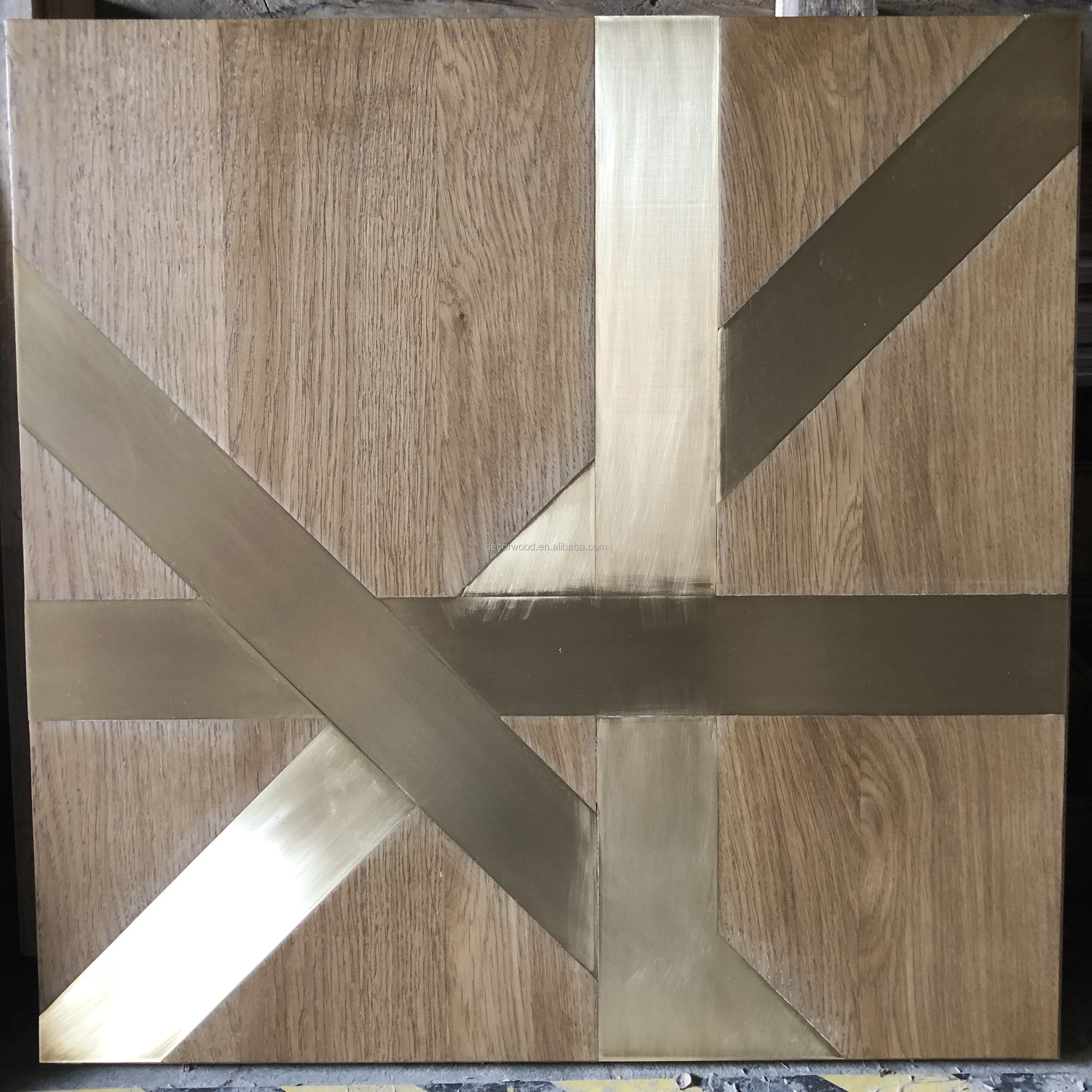 brass inlay custom luxury wood designs parquet wooden flooring factory wholesale