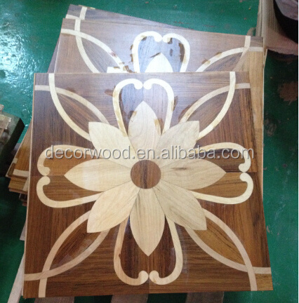 art parquet wood flooring Brazilian cherry hardwood flooring medallion and borders