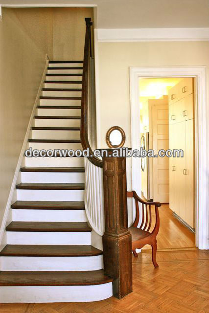 Best price solid wooden spiral staircase solid stair tread