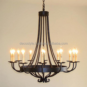 Wrought iron black chandelier