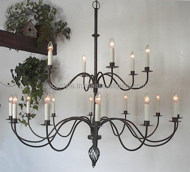 Wrought iron black chandelier