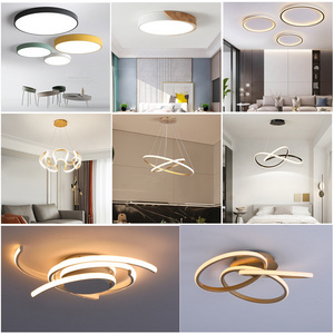 Modern chandelier led ceiling lamp simple modern light White LED Pendant Light Black living room lamps Gold color Ceiling light