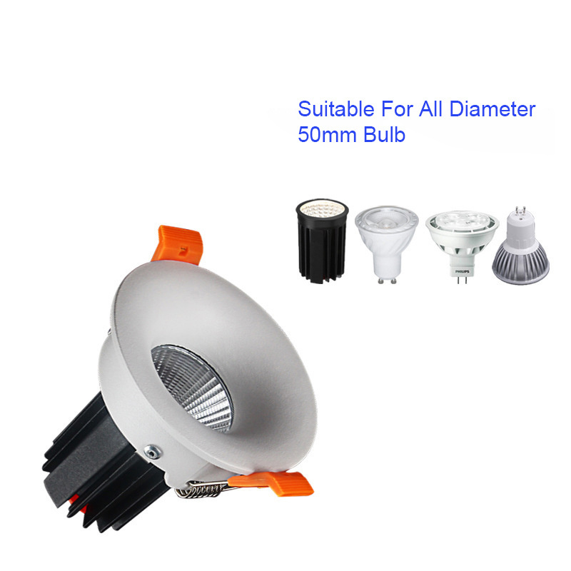 Hotel Lighting Aluminum housing Gu10 Downlight Fixture Mr16 Ip44 Spot Light for Bathroom