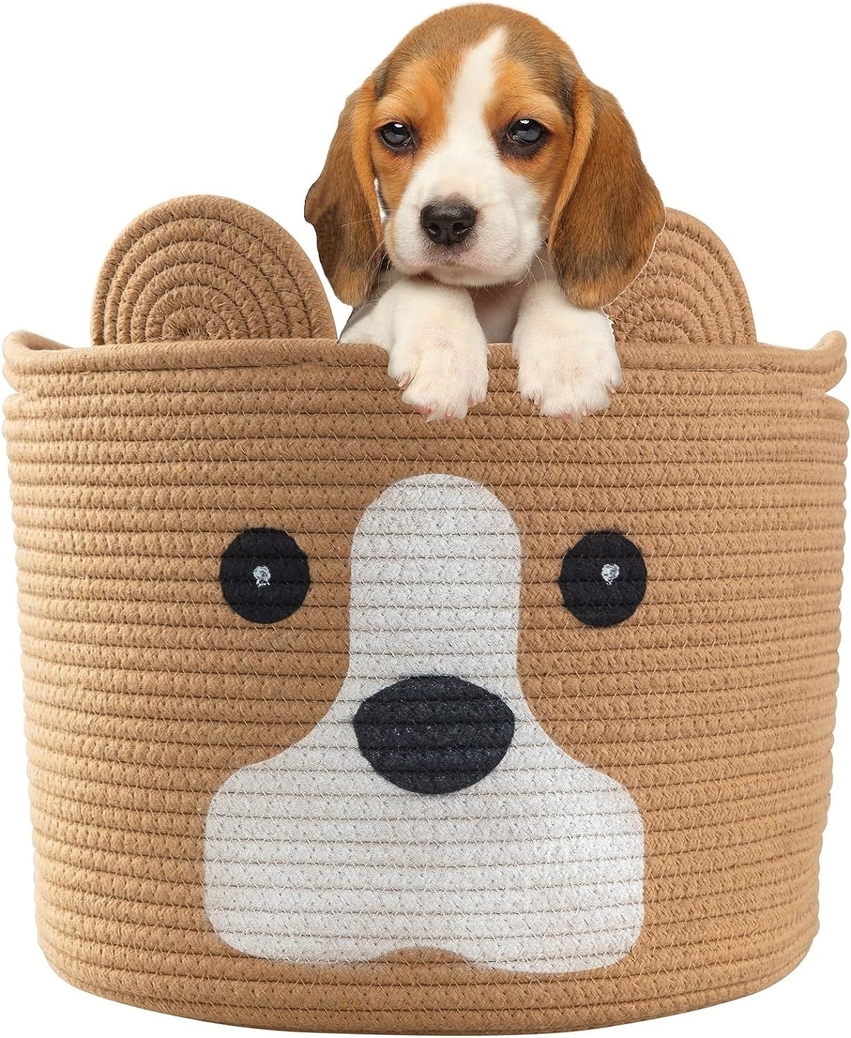 Wholesales Pet Dog Toy Woven Cotton Rope Animal Storage Basket Bin for Kids Baby Toys Basket Gifts for Dog Lovers baskets