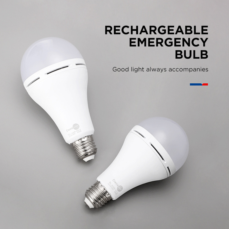 Decovolt ac dc led rechargeable bulb led emergency led bulb with battery