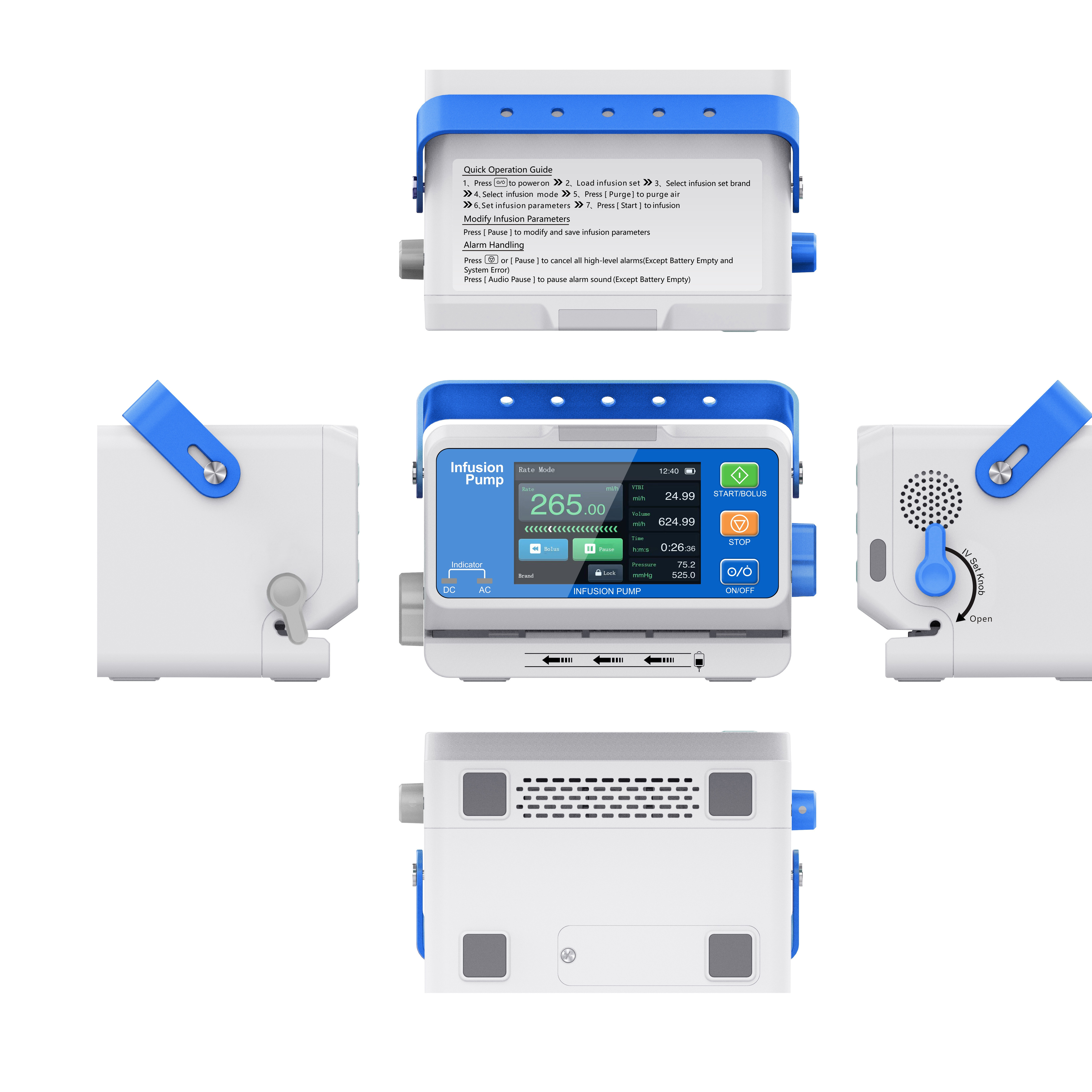 DMSY03 High Quality Hospital Portable Infusion Pump Electric Dual Channel Syringe Pump For Medical Use