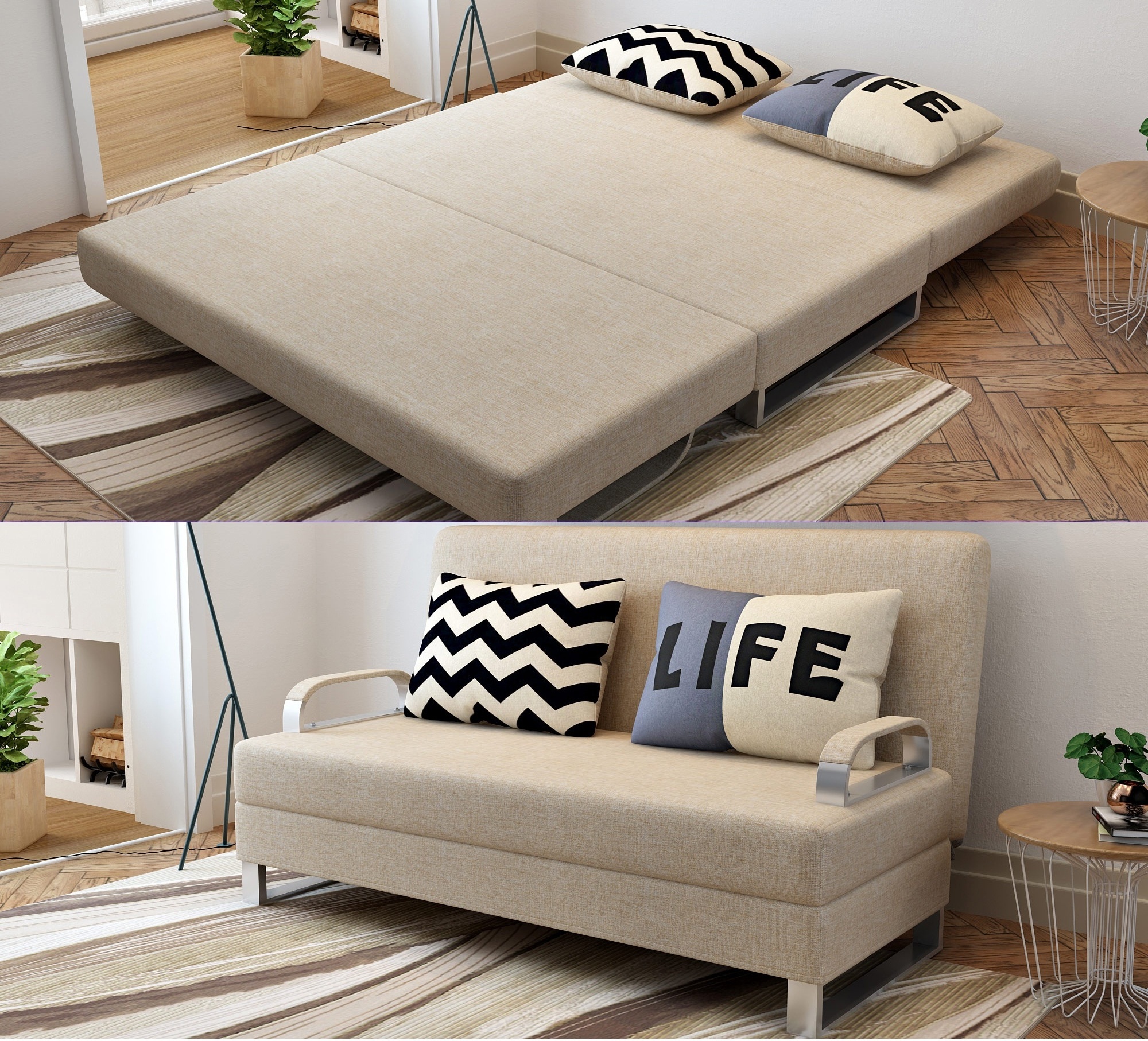 Best selling chinese livingroom furniture of transformable bedroom folding sofa bed Single double three seat sleeper sofa