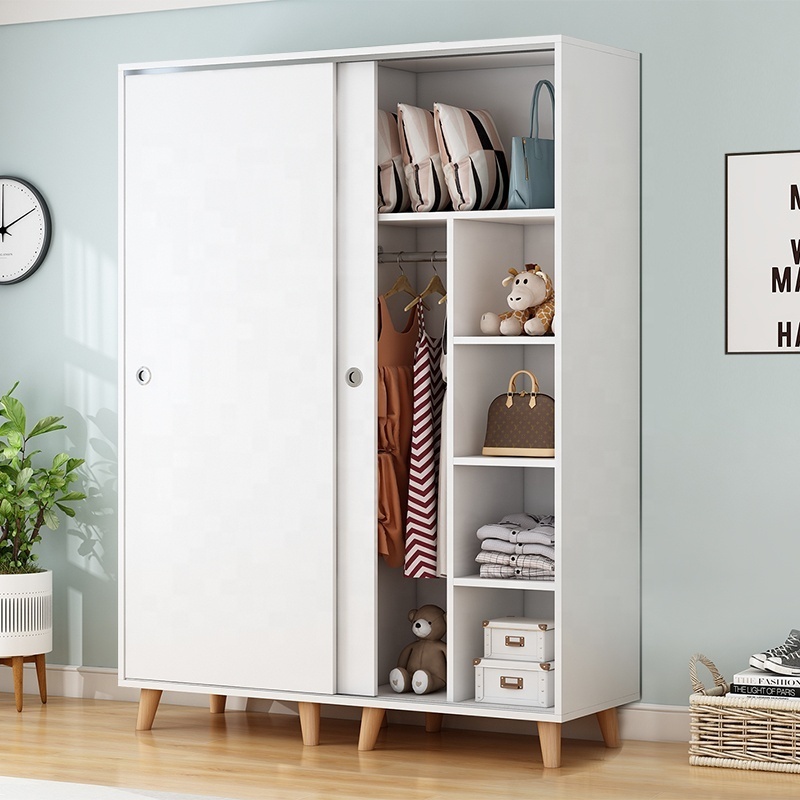 Customizable and Reconfigurable modern Bedroom wooden Wall wardrobe closet organizer sliding foldable wardrobe wholesale