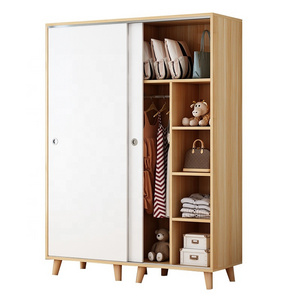 Customizable and Reconfigurable modern Bedroom wooden Wall wardrobe closet organizer sliding foldable wardrobe wholesale