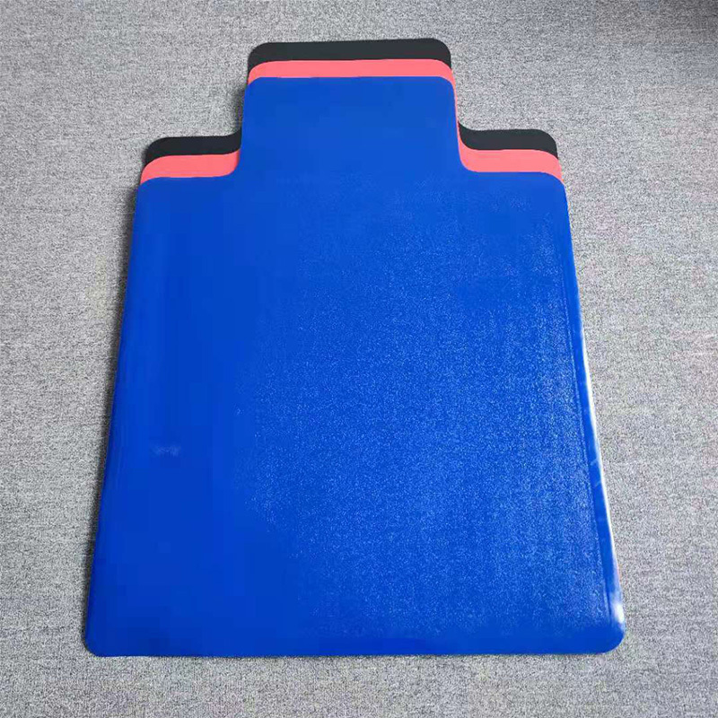 Eco-friendly Non-slip Durable Custom Design Blue Office Chair Mat for Hardwood and Tile Floor