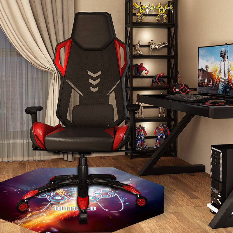 E-sport Gaming Chair Floor Mat, Custom Design Pattern, RGB Gaming Chair Mat with LED Light